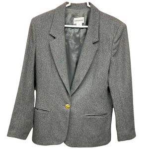 Haberdashery by Leslie Fay grey Wool blend Blazer 8 Missy